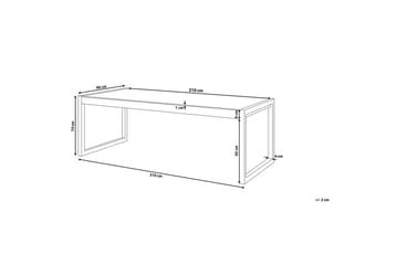Trädgårdsbord Beliani Bacoli Grey||White - Hagemøbler - Hagebord - Spisebord ute