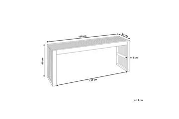 Trädgårdsbord Beliani Bellano 150x35x60 cm Light wood - Hagemøbler - Hagebord - Spisebord ute
