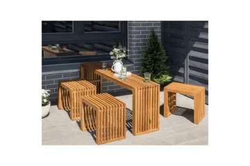 Trädgårdsbord Beliani Bellano 150x35x60 cm Light wood - Hagemøbler - Hagebord - Spisebord ute