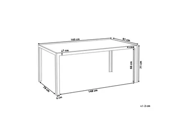 Trädgårdsbord Beliani Catania Black||Silver - Hagemøbler - Hagebord - Spisebord ute