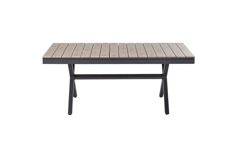 Trädgårdsbord Beliani Fanes Ljus trä/grå Light wood||Grey - Hagemøbler - Hagebord - Spisebord ute