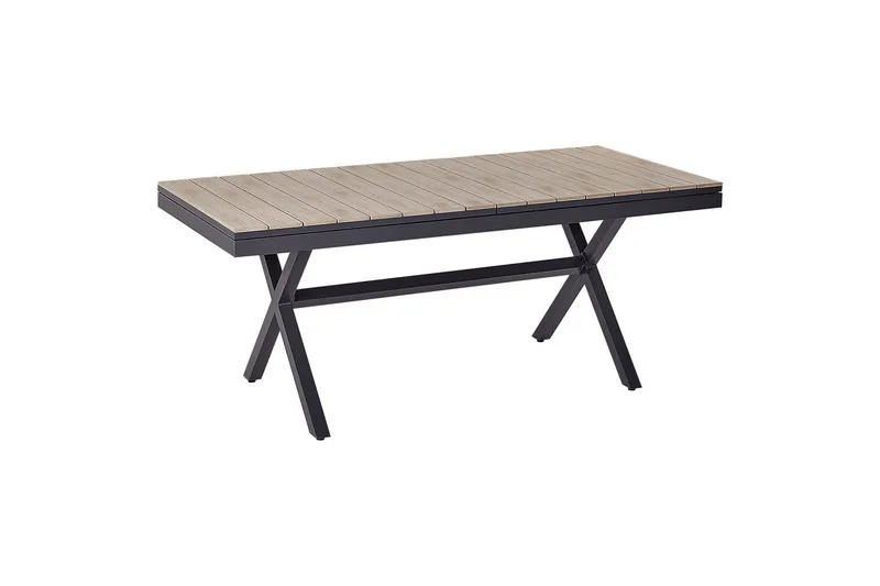 Trädgårdsbord Beliani Fanes Ljus trä/grå Light wood||Grey - Hagemøbler - Hagebord - Spisebord ute