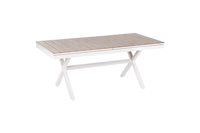 Trädgårdsbord Beliani Fanes Ljus trä/grå Light wood||White - Hagemøbler - Hagebord - Spisebord ute