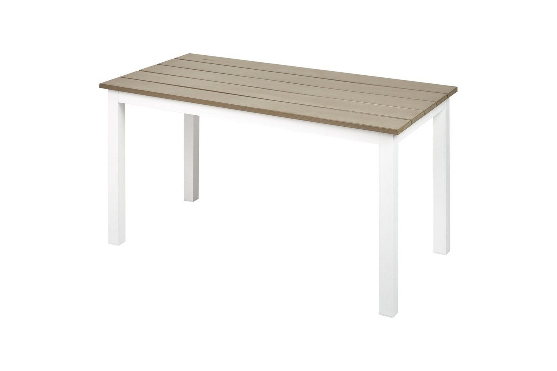 Trädgårdsbord Beliani Messina Ljus trä/vit, 52x96x50 cm Light wood\|\|White -
