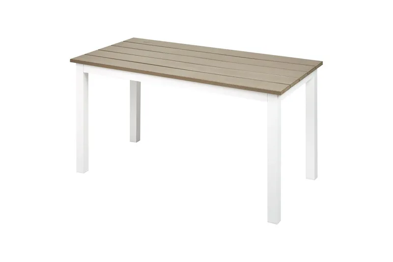 Trädgårdsbord Beliani Messina Ljus trä/vit, 52x96x50 cm Light wood||White, undefined