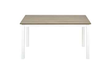 Trädgårdsbord Beliani Messina Ljus trä/vit, 52x96x50 cm Light wood||White - Hagemøbler - Hagebord - Spisebord ute