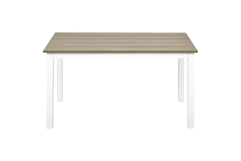 Trädgårdsbord Beliani Messina Ljus trä/vit, 52x96x50 cm Light wood||White - Hagemøbler - Hagebord - Spisebord ute