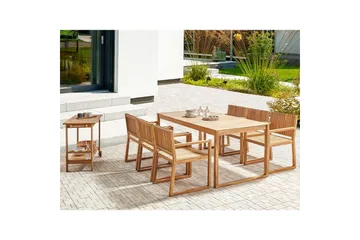 Trädgårdsbord Beliani Sassari Ii Light wood - Hagemøbler - Hagebord - Spisebord ute