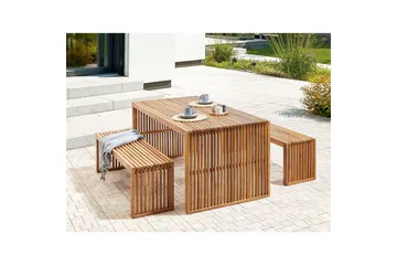 Trädgårdsbord Beliani Sulzano Light wood - Hagemøbler - Hagebord - Spisebord ute