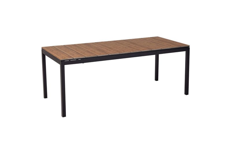 Trädgårdsbord Beliani Tofane Grå/svart Light wood||Black - Hagemøbler - Hagebord - Spisebord ute