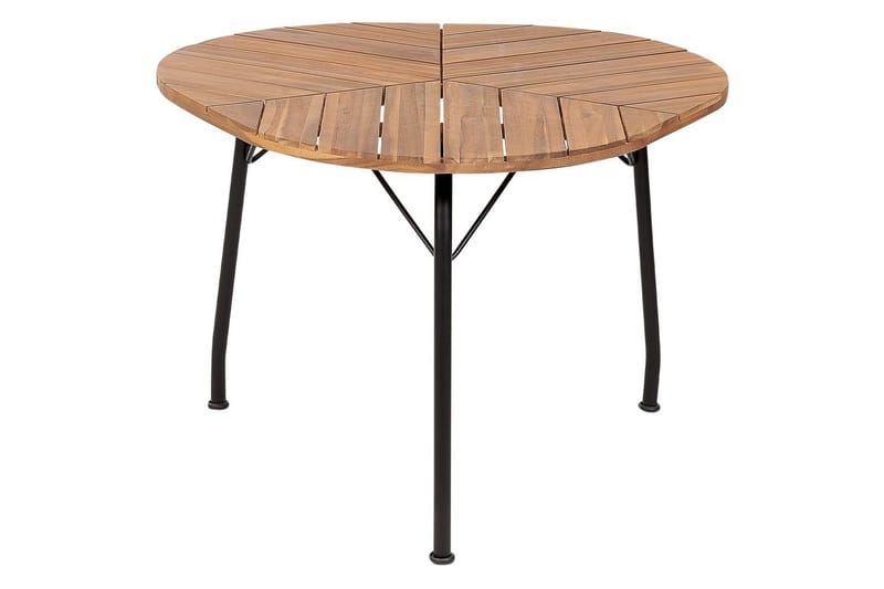 Trädgårdsbord Beliani Varenna Light wood||Black - Hagemøbler - Hagebord - Spisebord ute