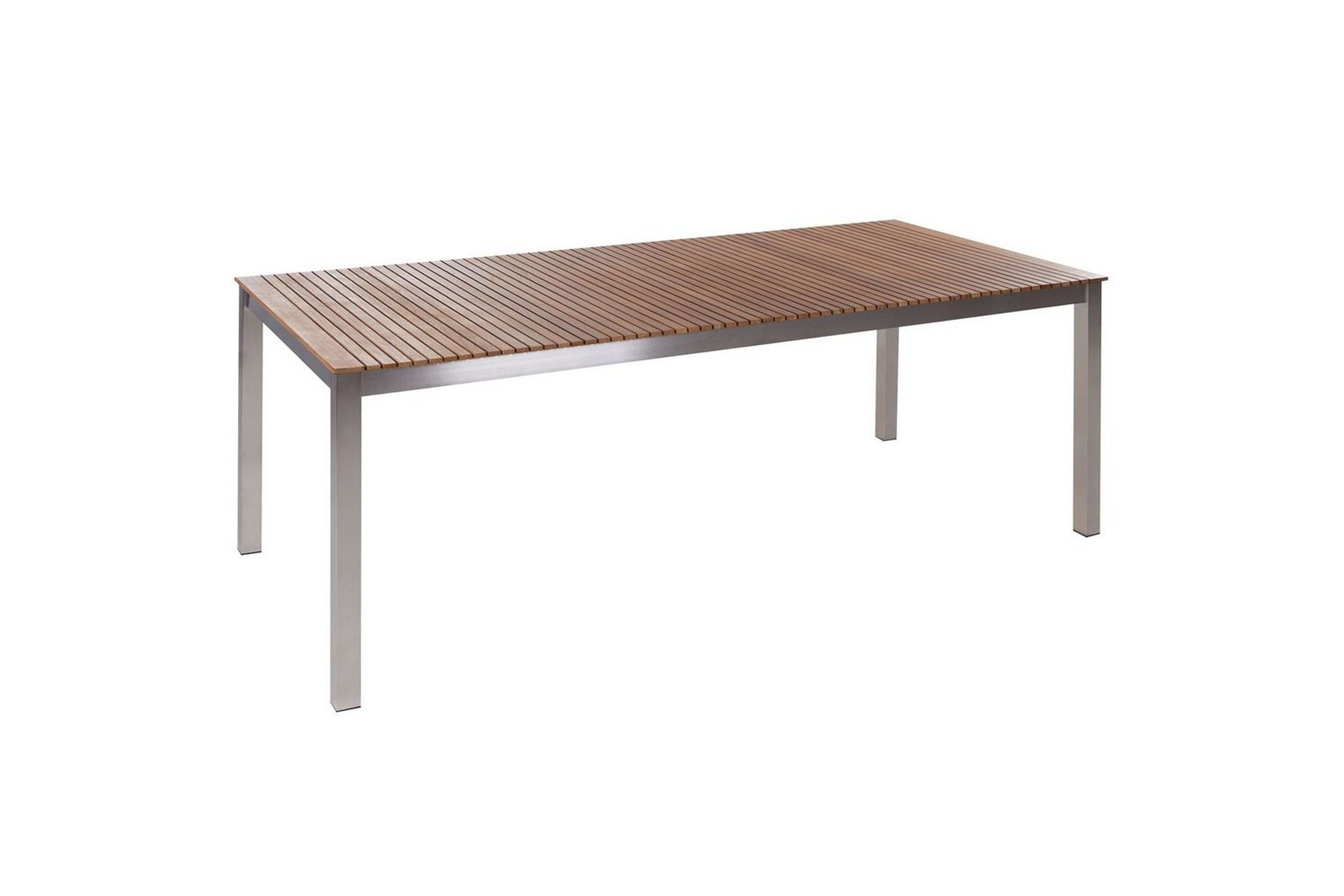 Trädgårdsbord Beliani Viareggio Light wood\|\|Silver -