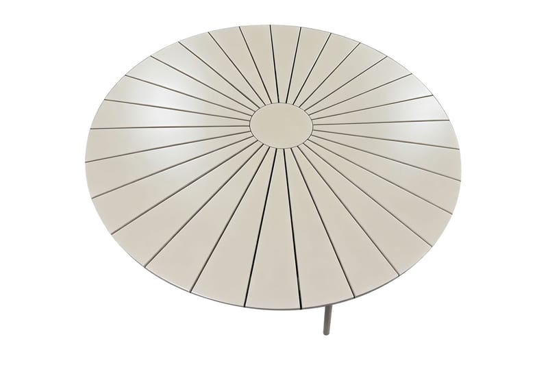 Tunis Spisebord Utendørs 120 cm Rundt - Beige - Hagemøbler - Hagebord - Spisebord ute