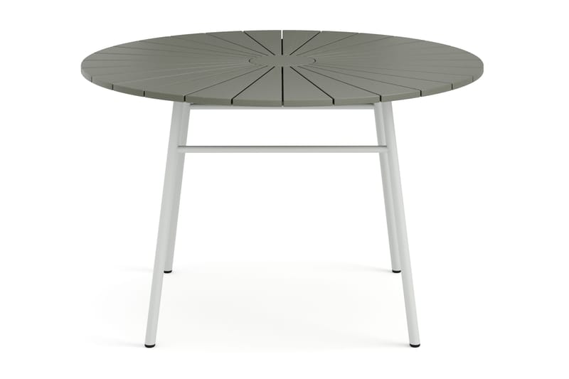 Tunis Spisebord Utendørs 120 cm Rundt, Hvit/Grå
