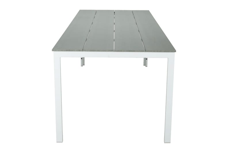 Tunis Spisebord Utendørs 205x90 cm Rektangulært - Hvit/Grå - Hagemøbler - Hagebord - Spisebord ute