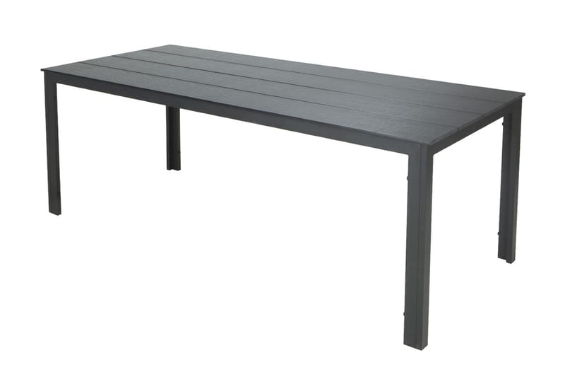 Tunis Spisebord Utendørs 205x90 cm Rektangulært - Svart - Hagemøbler - Hagebord - Spisebord ute