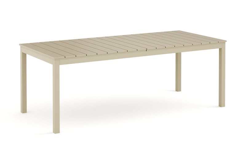 Tunis Uttrekkbart Spisebord Utendørs 205/305x90 cm Rektangulært - Beige - Hagemøbler - Hagebord - Spisebord ute