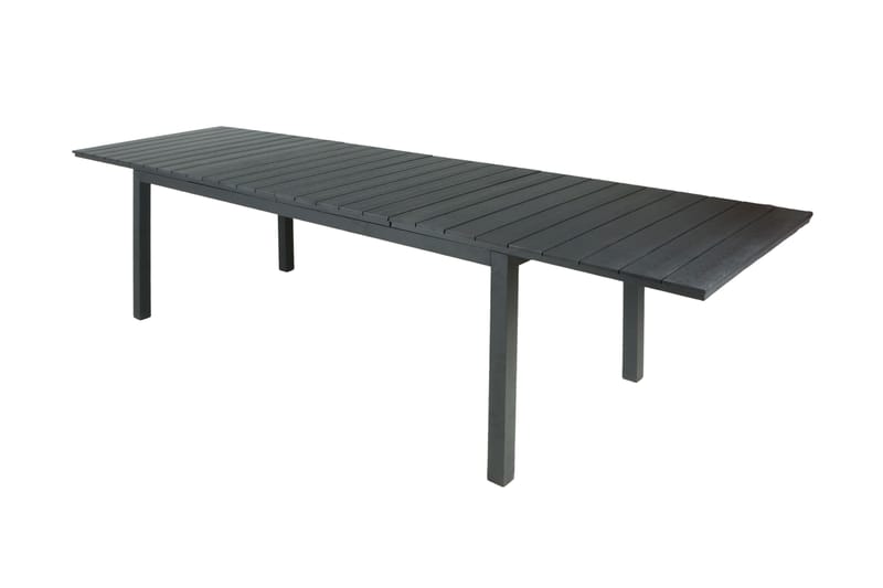 Tunis Uttrekkbart Spisebord Utendørs 205/305x90 cm Rektangulært - Svart - Hagemøbler - Hagebord - Spisebord ute