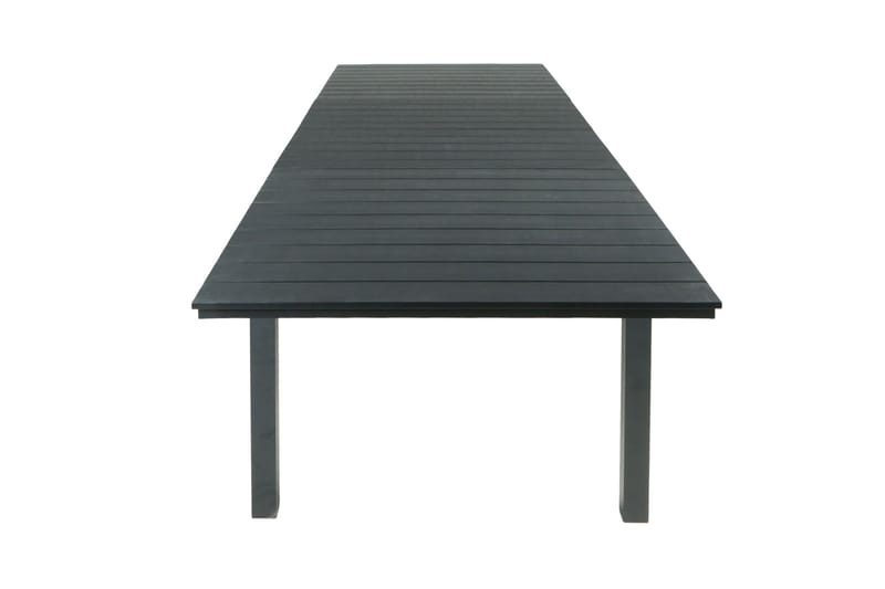 Tunis Uttrekkbart Spisebord Utendørs 205/305x90 cm Rektangulært - Svart - Hagemøbler - Hagebord - Spisebord ute