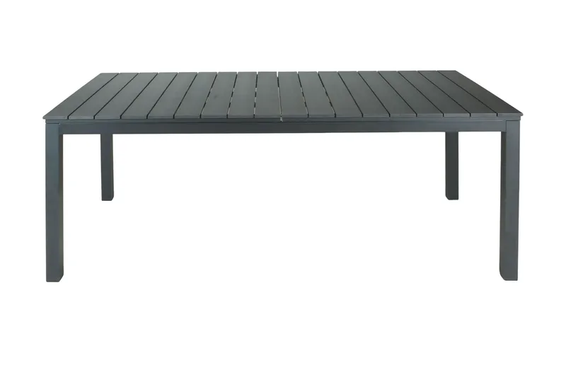 Tunis Uttrekkbart Spisebord Utendørs 205/305x90 cm Rektangulært, Svart