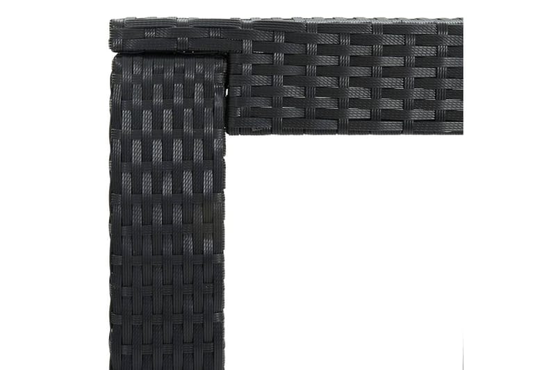 Utendørs barbord svart 60,5x60,5x110,5 cm polyrotting - Svart - Barbord
