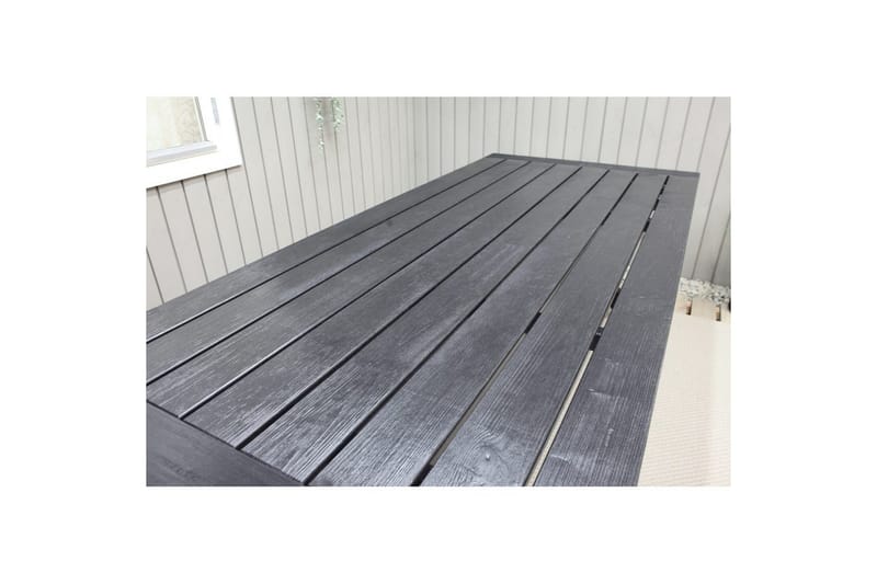 Utendørs bord Oxford 220 Svart - Svart - Hagemøbler - Hagebord - Spisebord ute