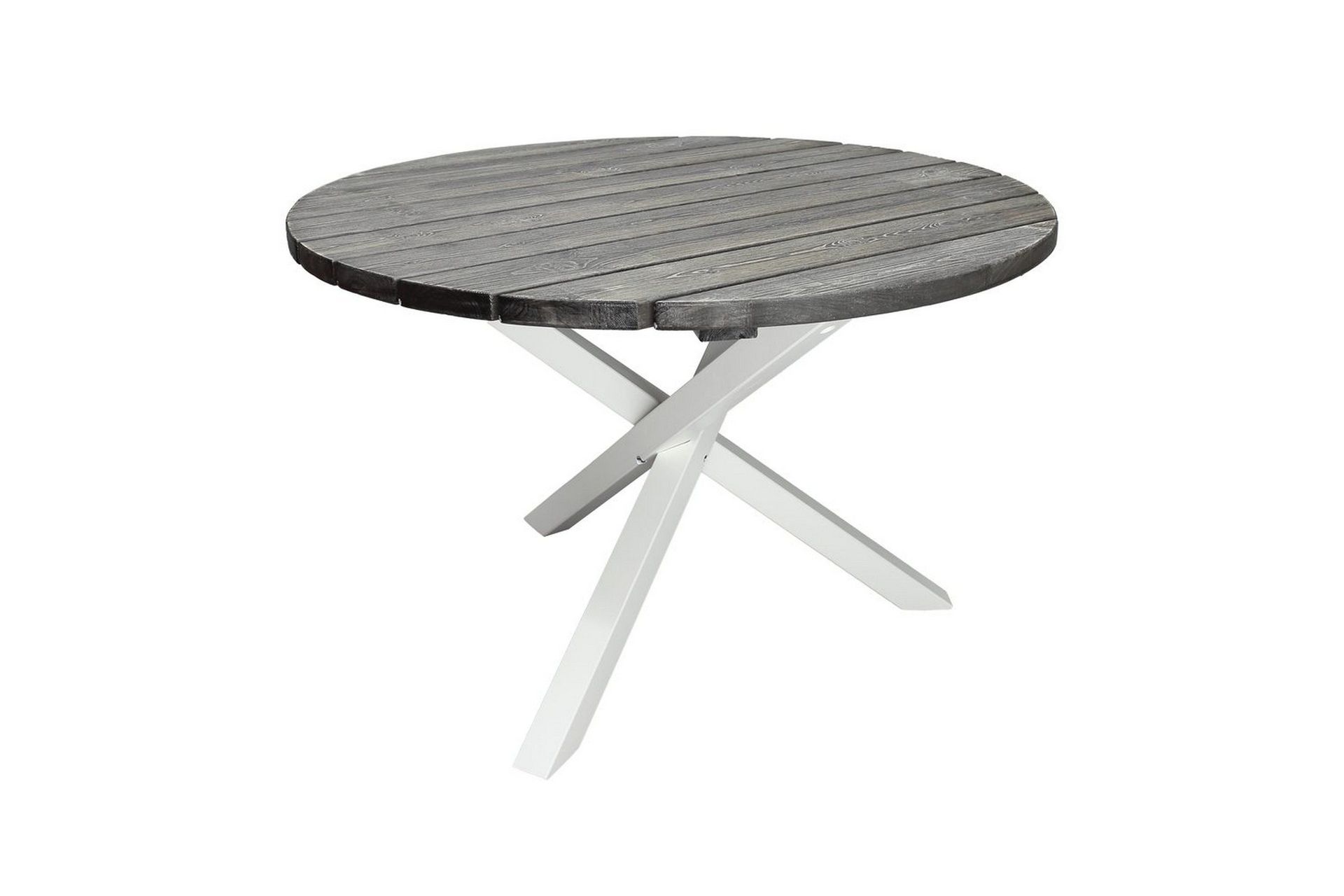 Utendørs Bord Scottsdale Round - Shabby Chic grå med hvite ben