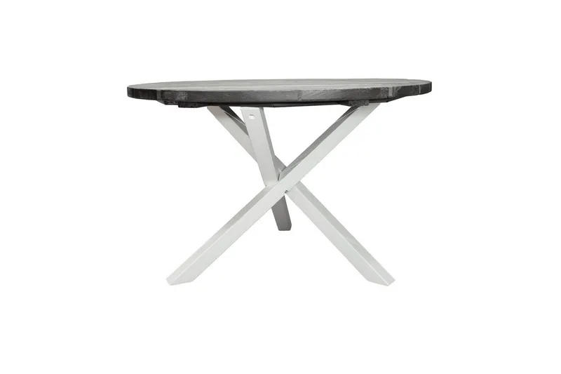 Utendørs Bord Scottsdale Round - Shabby Chic grå med hvite ben - Hagemøbler - Hagebord - Spisebord ute