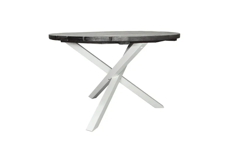 Utendørs Bord Scottsdale Round - Shabby Chic grå med hvite ben - Hagemøbler - Hagebord - Spisebord ute