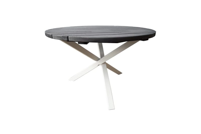 Utendørs Bord Scottsdale Round - Shabby Chic grå med hvite ben - Hagemøbler - Hagebord - Spisebord ute