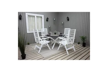 Utendørs Bord Scottsdale Round - Shabby Chic grå med hvite ben - Hagemøbler - Hagebord - Spisebord ute