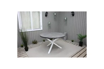 Utendørs Bord Scottsdale Round - Shabby Chic grå med hvite ben - Hagemøbler - Hagebord - Spisebord ute