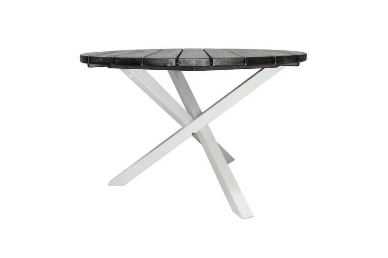 Utendørs Bord Scottsdale Round - Shabby Chic grå med hvite ben - Hagemøbler - Hagebord - Spisebord ute