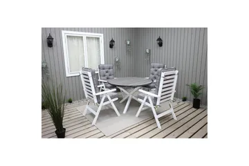 Utendørs Bord Scottsdale Round - Shabby Chic grå med hvite ben - Hagemøbler - Hagebord - Spisebord ute