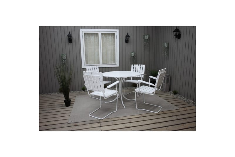 Utendørs Bord Vaxholm - Hvit - Hagemøbler - Hagebord - Spisebord ute