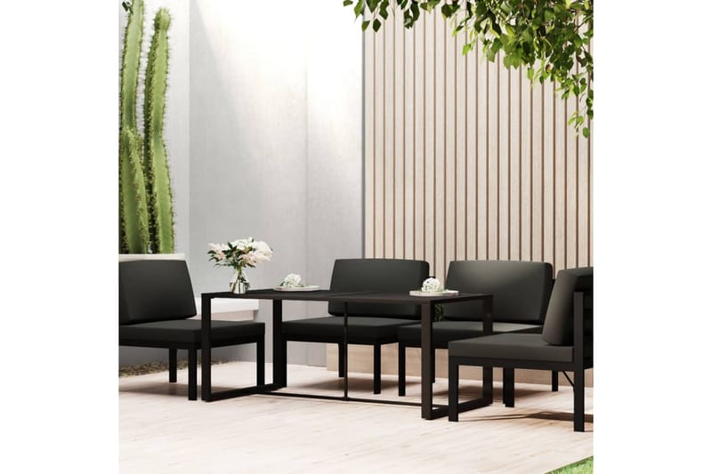 Utendørs spisebord antrasitt 120x60x66 cm aluminium - Antrasittgrå - Hagemøbler - Hagebord - Spisebord ute