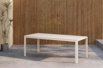 Utendørs spisebord Venture Home Break spisebord 74 x 205 x 90 – beige / beige Beige - Hagemøbler - Hagebord - Spisebord ute