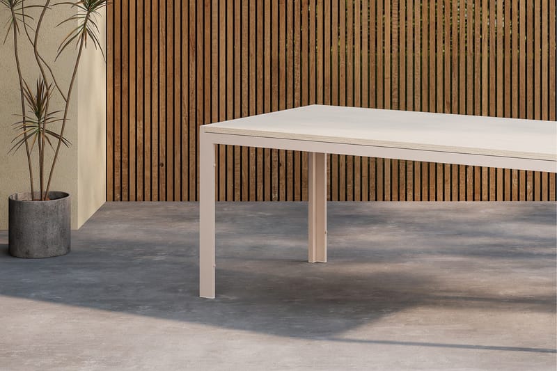 Utendørs spisebord Venture Home Break spisebord 74 x 205 x 90 – beige / beige Beige - Hagemøbler - Hagebord - Spisebord ute
