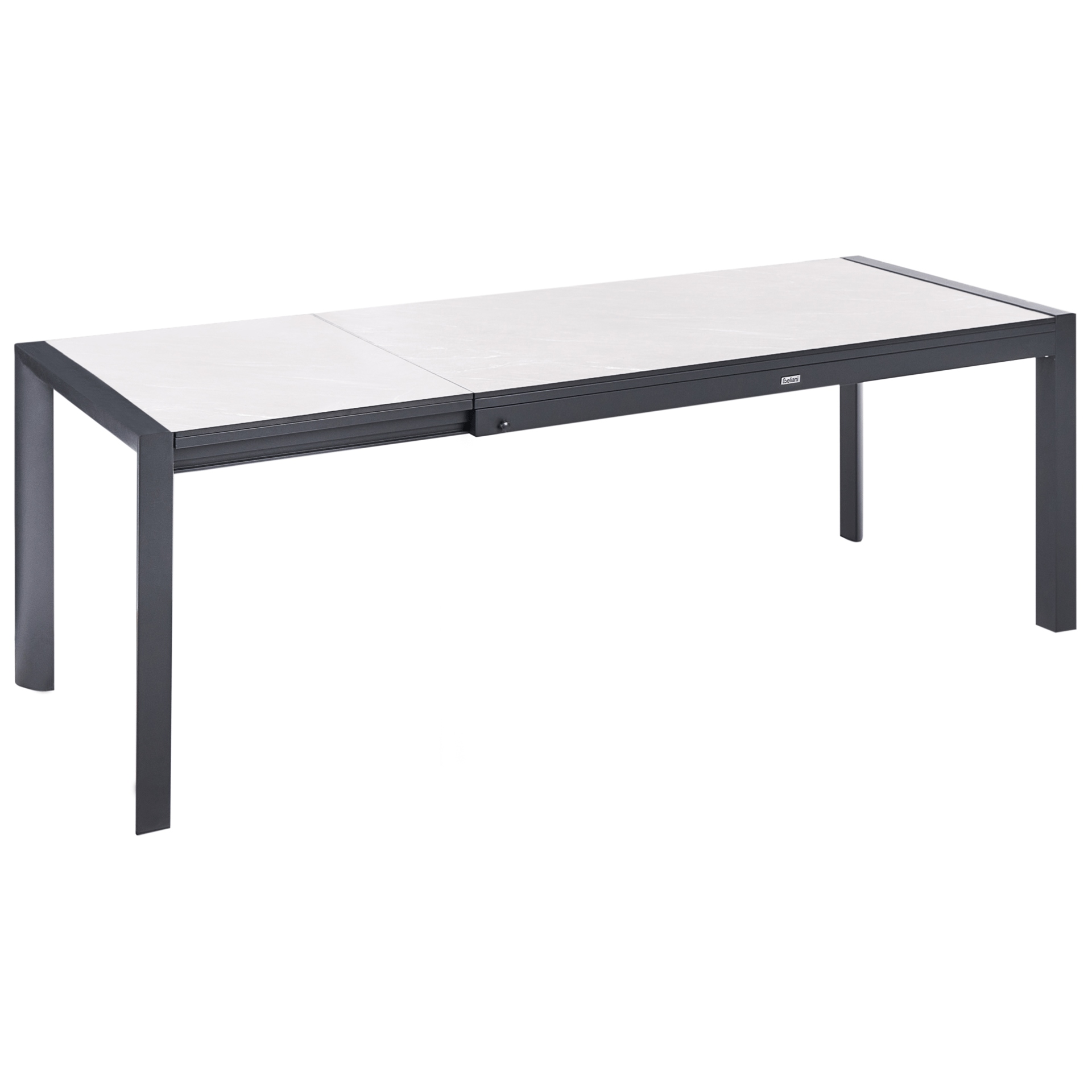 Uttrekkbart spisebord utendørs Binasco 160/220 cm - Beige/svart