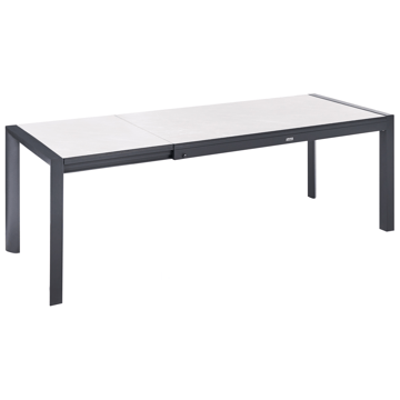 Uttrekkbart spisebord utendørs Binasco 160/220 cm - Beige/svart - Hagemøbler - Hagebord - Spisebord ute