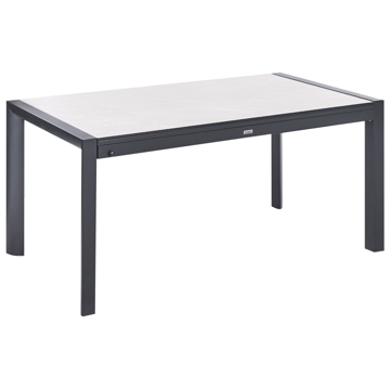 Uttrekkbart spisebord utendørs Binasco 160/220 cm - Beige/svart - Hagemøbler - Hagebord - Spisebord ute