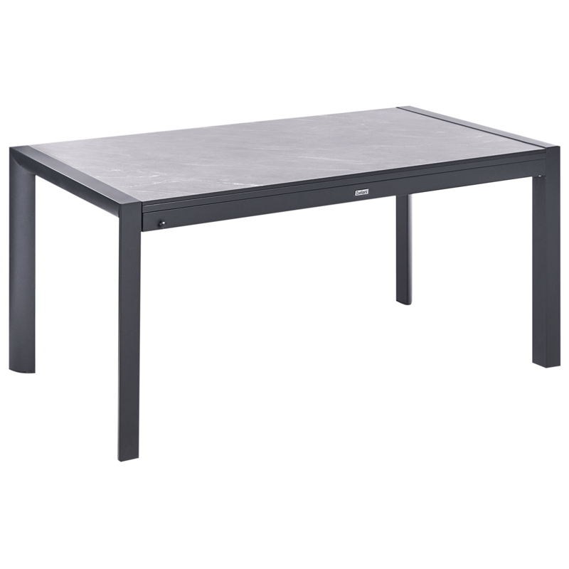 Uttrekkbart spisebord utendørs Binasco 90x160/220 cm - Grå/Svart - Hagemøbler - Hagebord - Spisebord ute