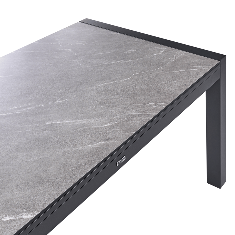 Uttrekkbart spisebord utendørs Binasco 90x160/220 cm - Grå/Svart - Hagemøbler - Hagebord - Spisebord ute