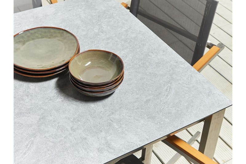 Zervo Spisebord 180x90 cm - Grå/Sølv - Hagemøbler - Hagebord - Spisebord ute