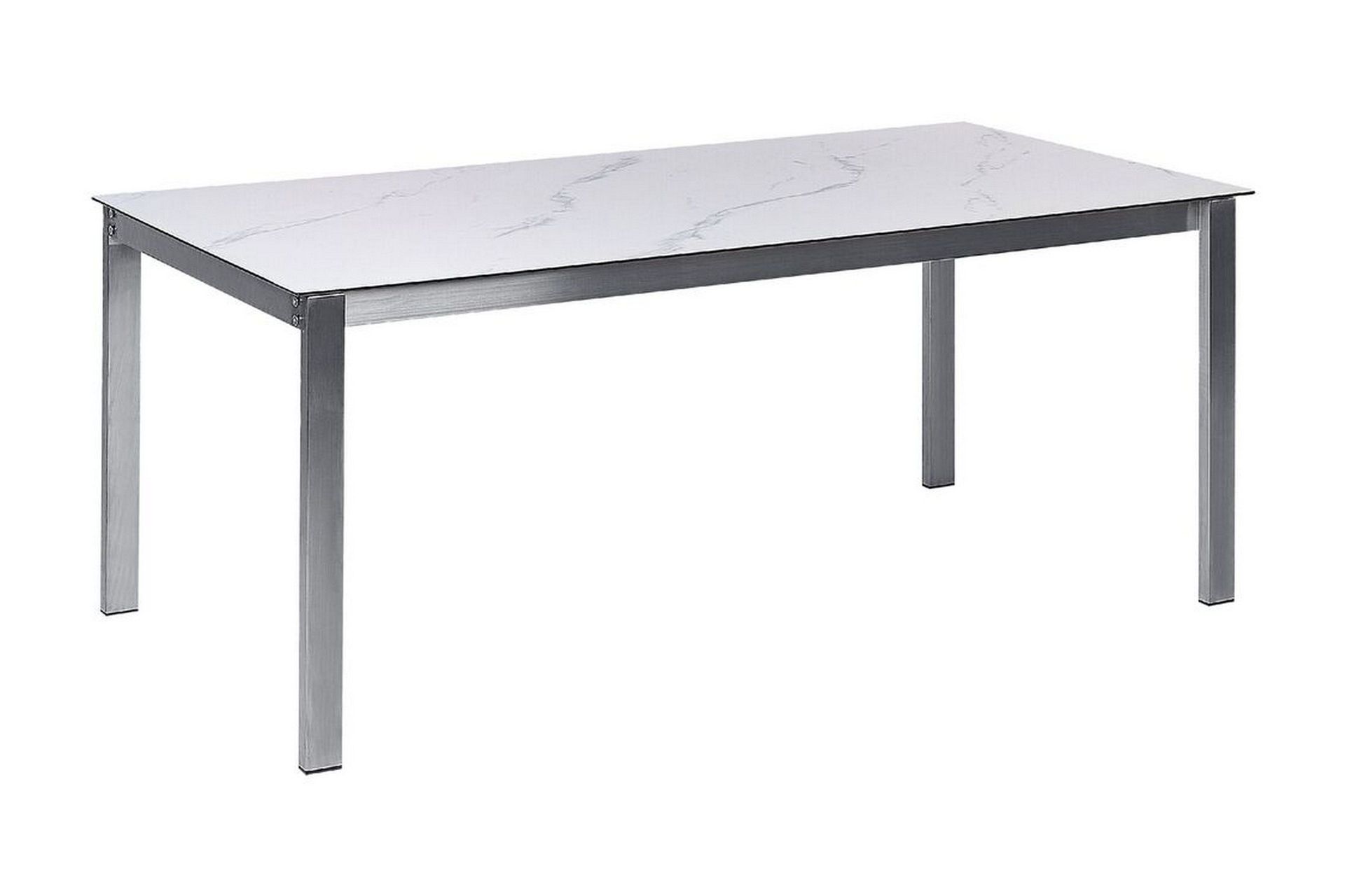 Zervo Spisebord 180x90 cm - Hvit/Sølv