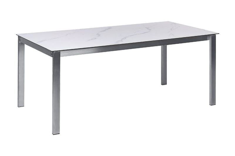 Zervo Spisebord 180x90 cm, Hvit/Sølv