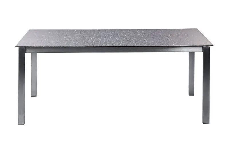 Zervo Spisebord 180x90 cm - Svart/Sølv - Hagemøbler - Hagebord - Spisebord ute