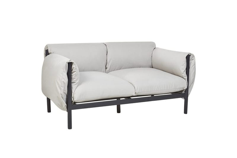 2-sitssoffa Beliani Esperia Grey, Black - Hagemøbler - Utesofa - Hagebenk & hagesofa