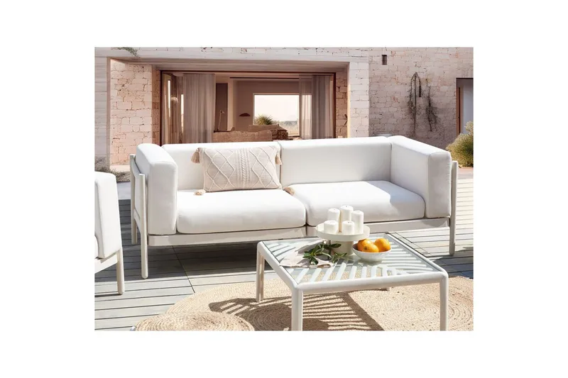 2-sitssoffa Beliani Ferretti Beige - Hagemøbler - Utesofa - Hagebenk & hagesofa