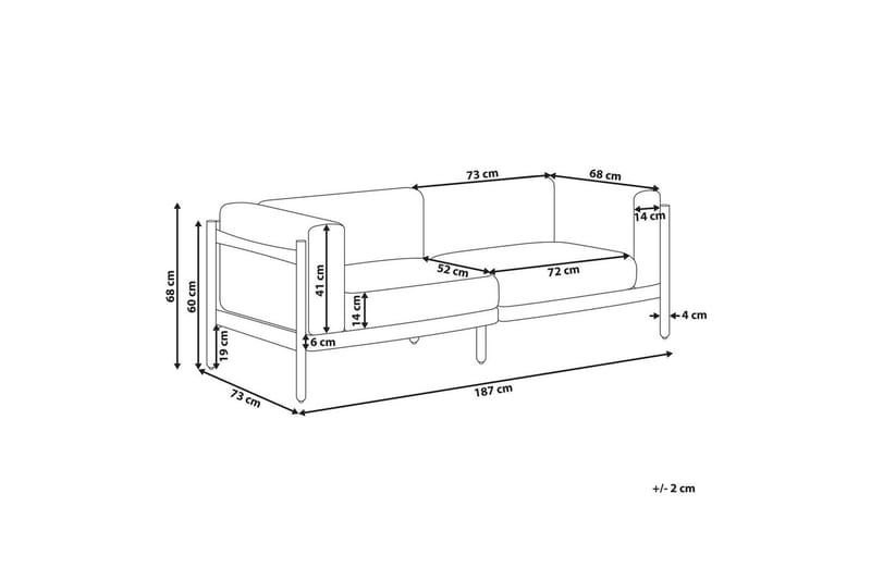 2-sitssoffa Beliani Ferretti Beige - Hagemøbler - Utesofa - Hagebenk & hagesofa